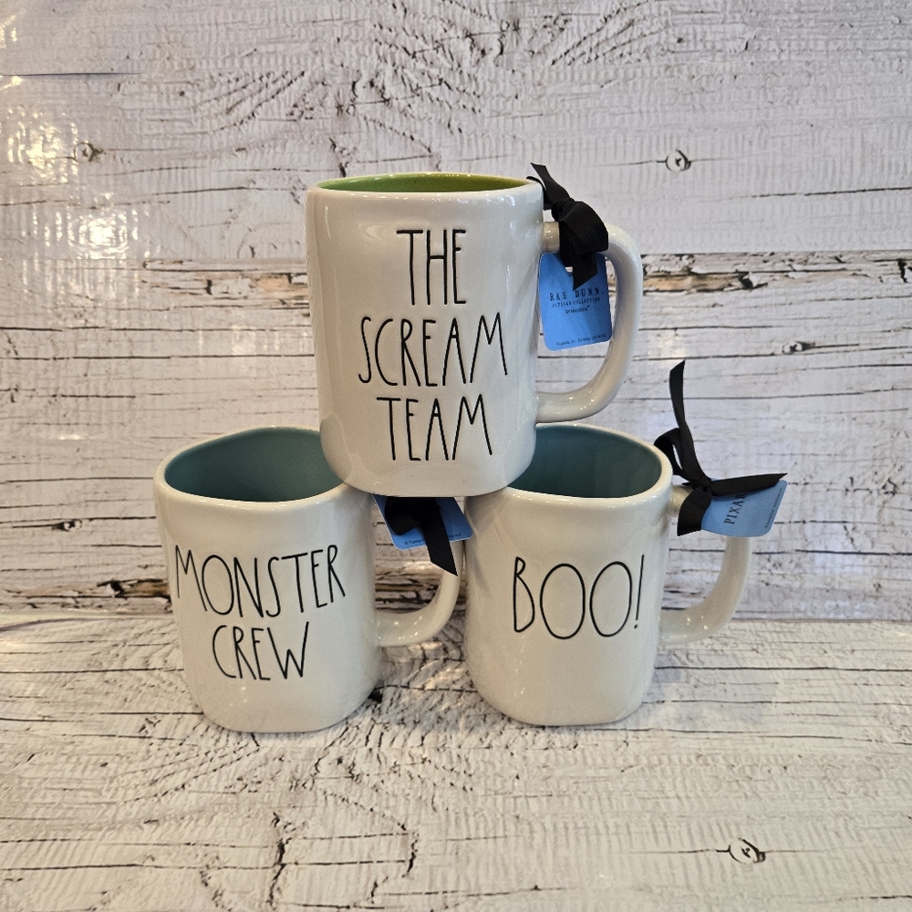 Rae Dunn Disney/Pixar Monsters Inc 3pc Mug Set